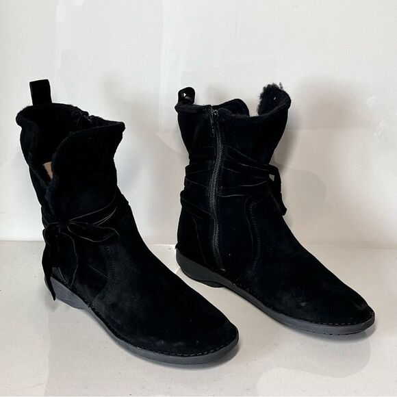 Miz Mooz Prance Suede Wool Lined Ankle Boots - Picture 1 of 10